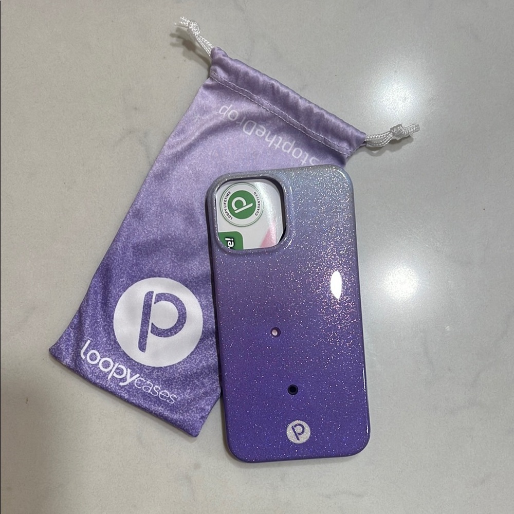 Loopy Case Purple Glitter Phone Case